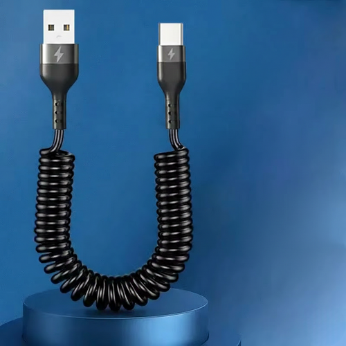 Cavo USB-C Spirale per Auto - Ricarica Rapida 5A